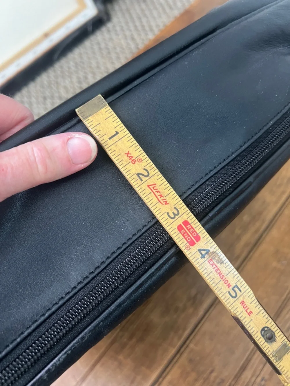Tumi Black Leather Flap Briefcase laptop case with Top Handle